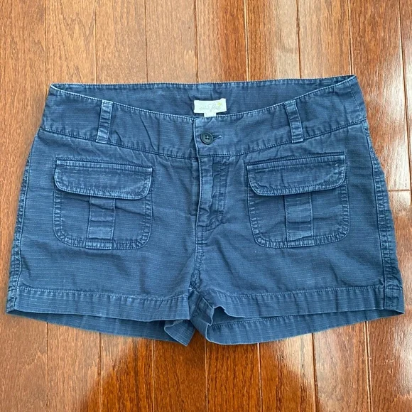 Petit Joie Blue Cotton Cargo Shorts - Picture 1 of 3